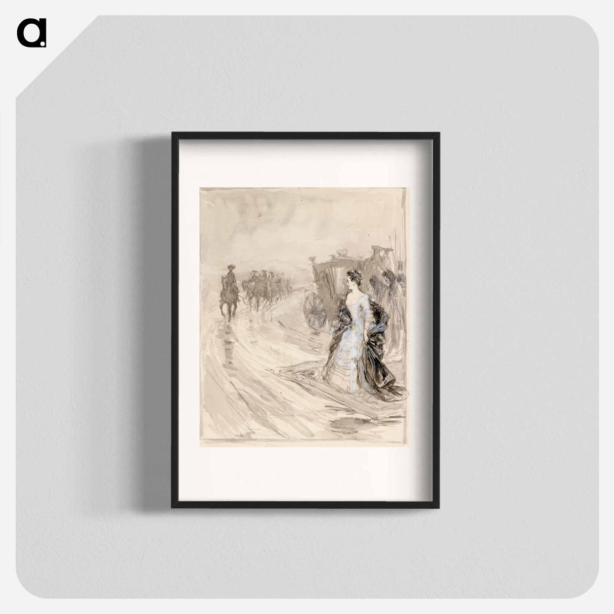 Aurora köningsmark waiting for king carl xii - アルバート エーデルフェルト Poster.