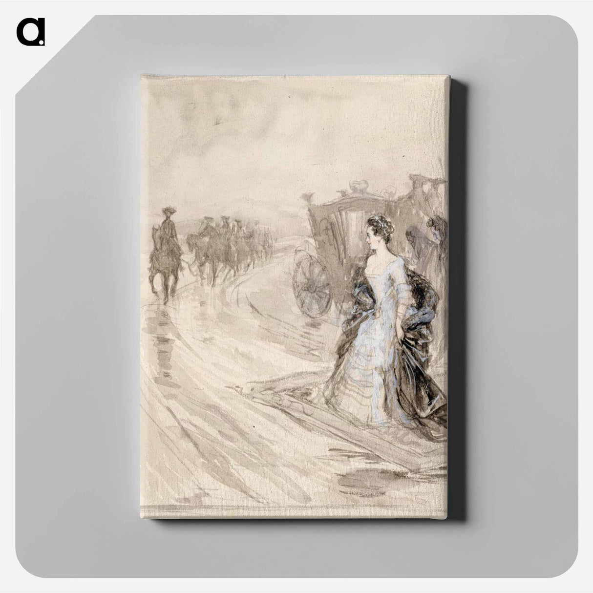 Aurora köningsmark waiting for king carl xii - アルバート エーデルフェルト Canvas.