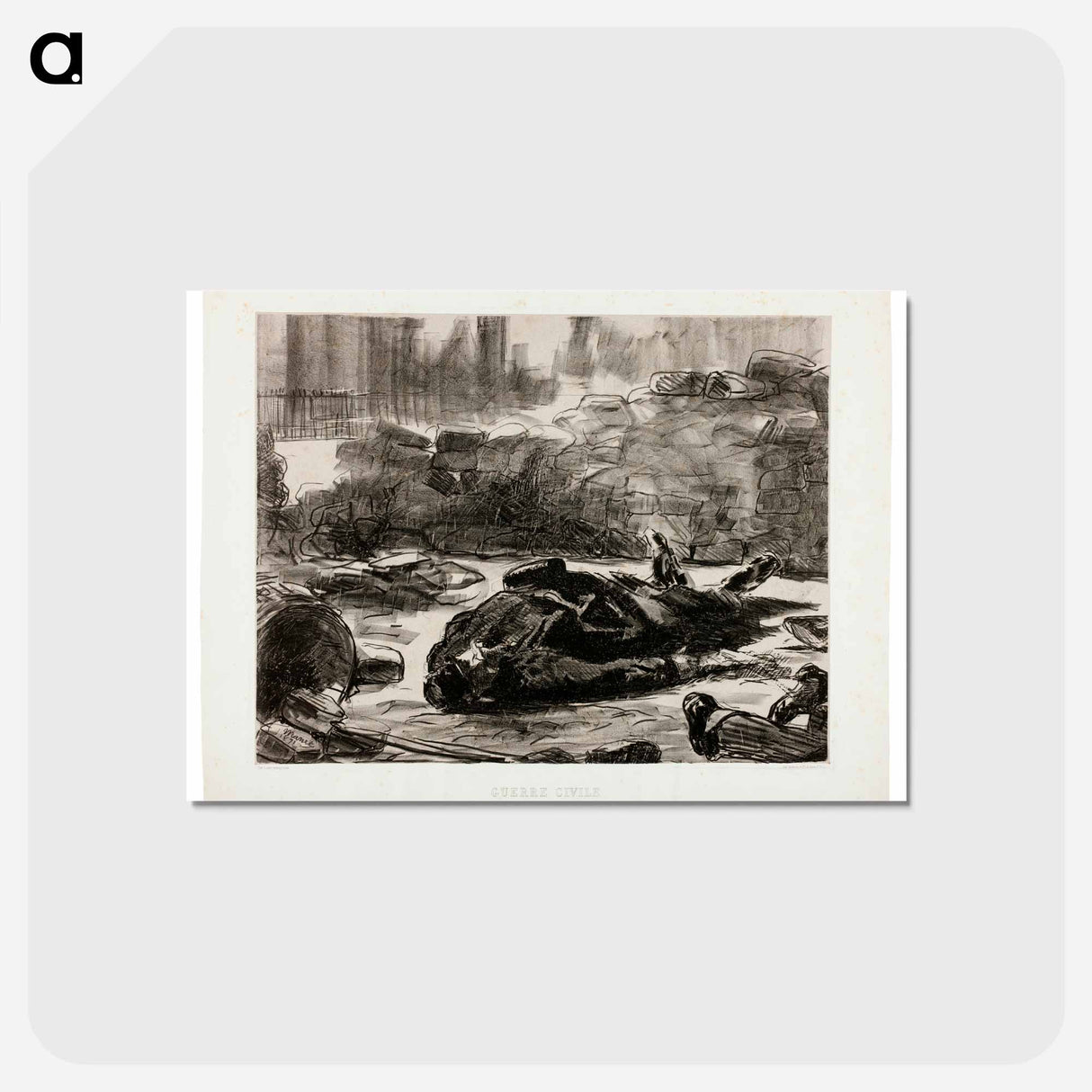 アートポストカード-Civil War - エドゥアール マネ Postcard.
