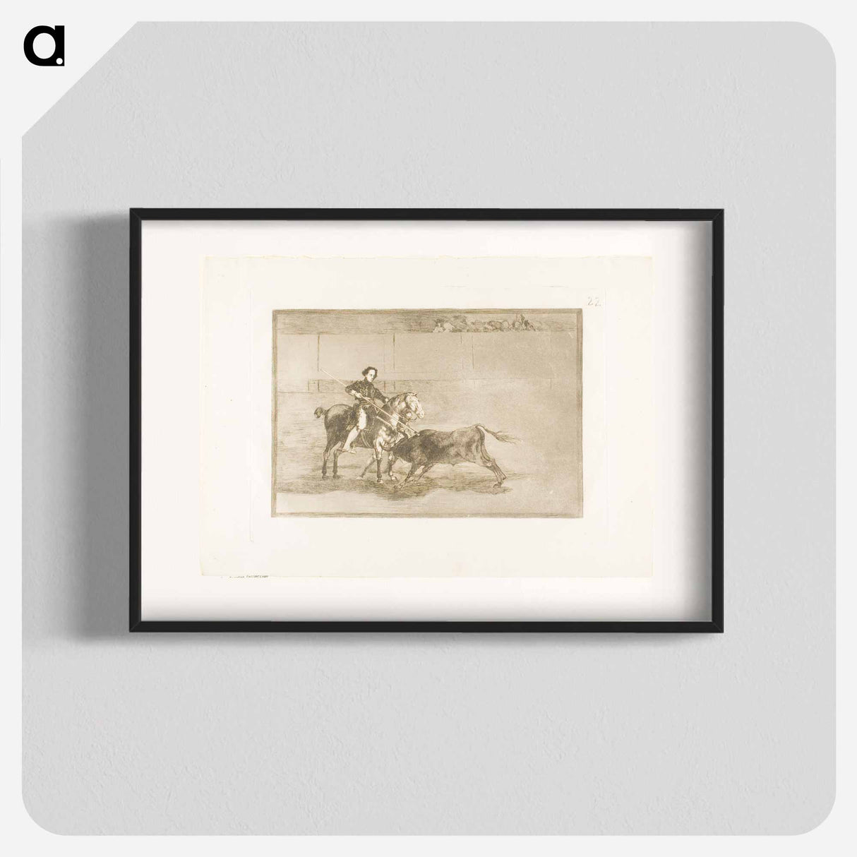 Manly courage of the celebrated Pajuelera in the ring at Saragossa - Francisco de Goya Poster.