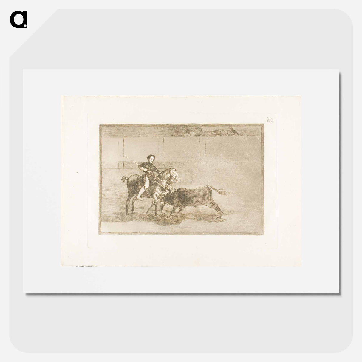 Manly courage of the celebrated Pajuelera in the ring at Saragossa - Francisco de Goya Poster.