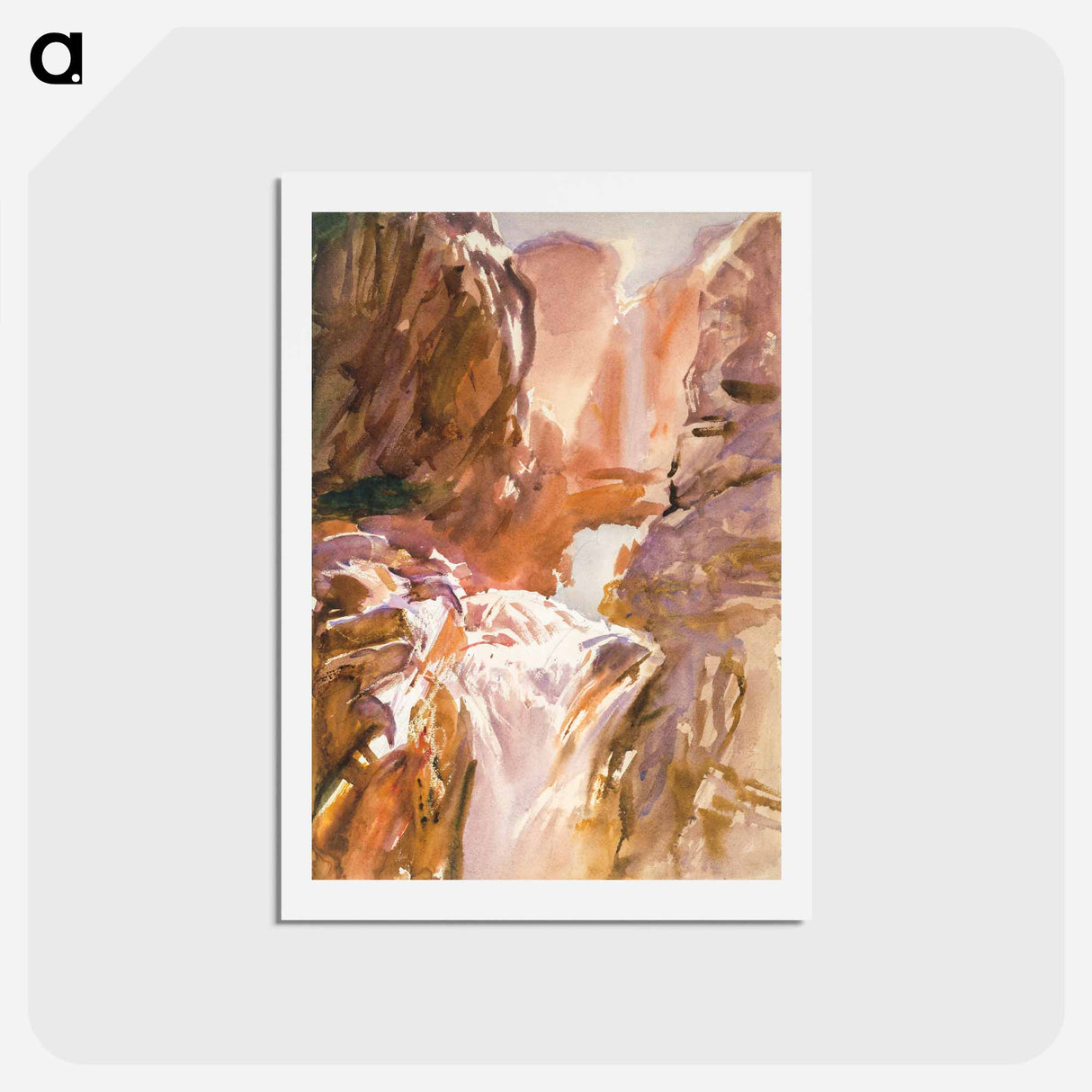 アートポストカード-Mountain Torrent - ジョン シンガー サージェント Postcard.
