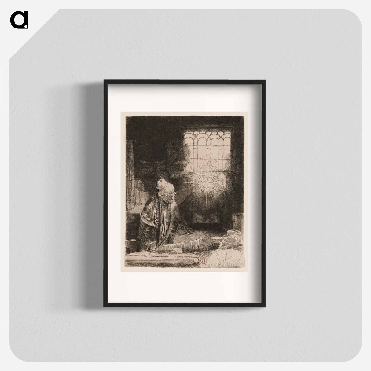 Faust (The Scholar in His Study) - レンブラント ファン レイン Poster.
