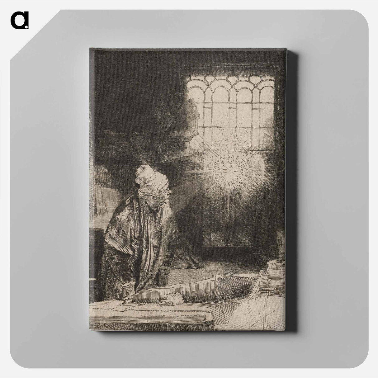アートパネル-Faust (The Scholar in His Study) - レンブラント ファン レイン Canvas.