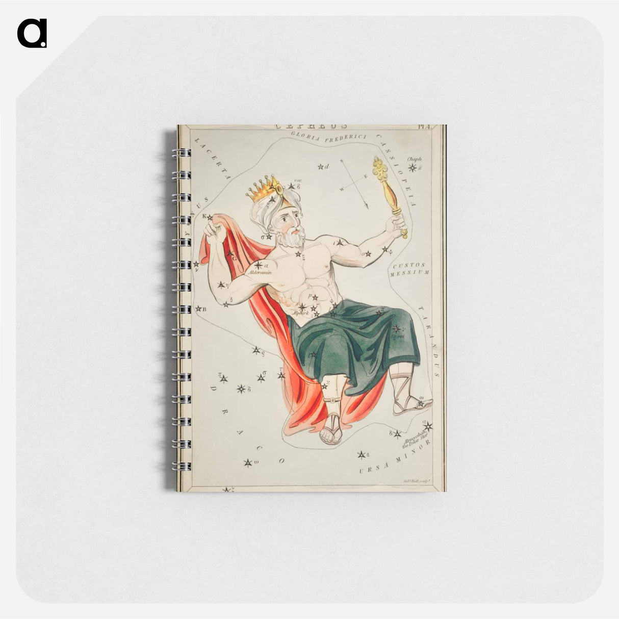 Sidney Hall’s astronomical chart illustration of the Cepheus - アンティーク地図 Memo.