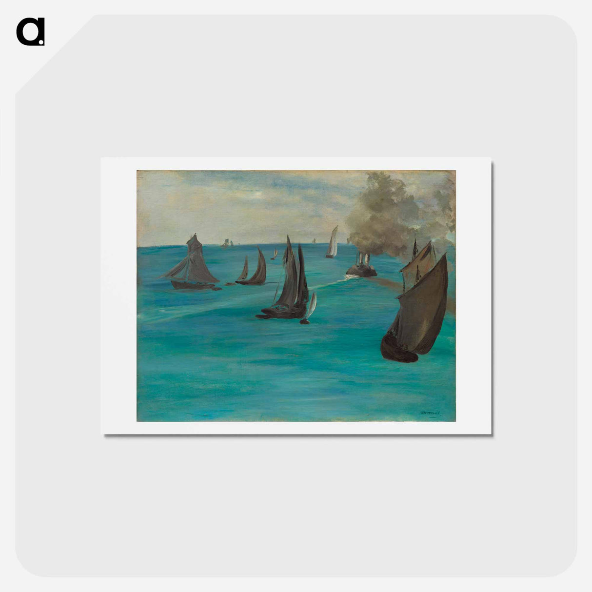 アートポストカード-Sea View, Calm Weather - エドゥアール マネ Postcard.