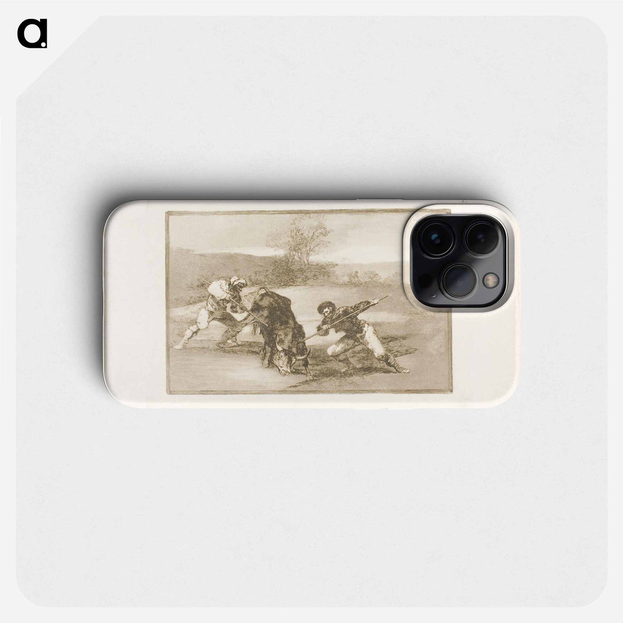 Another way of hunting on foot, plate two from The Art of Bullfighting by Francisco José de Goya y Lucientes - Francisco de Goya Phone Case.