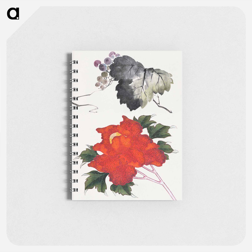 Japanese flower, Album of Sketches - 葛飾 北斎 Memo.