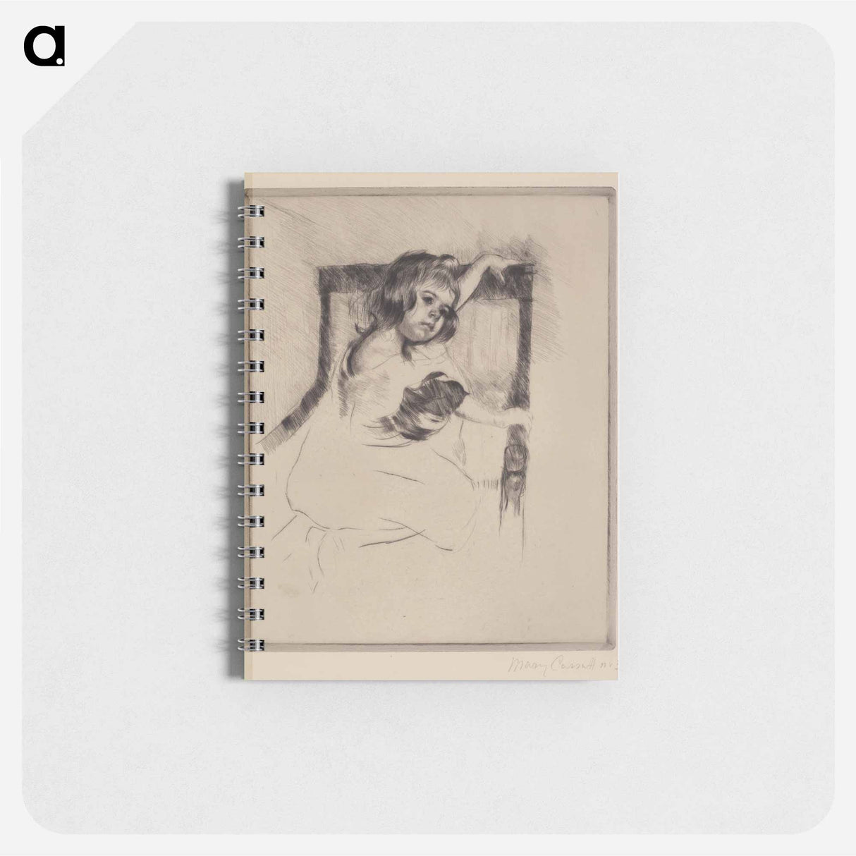 Kneeling in an Armchair - メアリー カサット Memo.