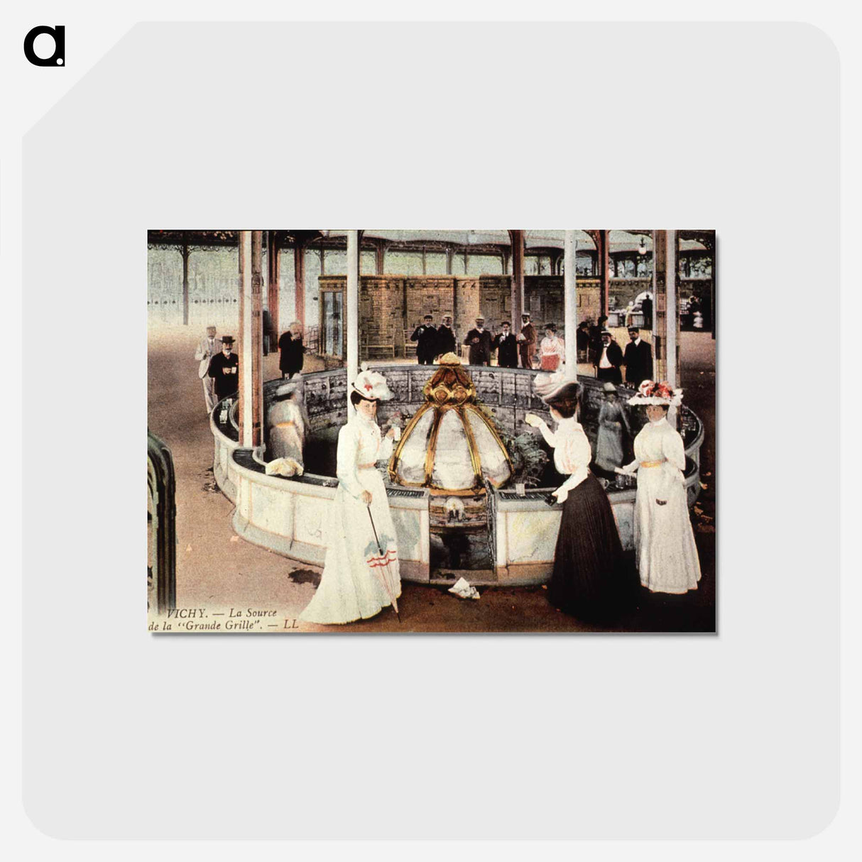 アートポストカード-La Source de la Grande Grille, Vichy
- 国立医学図書館 Postcard.