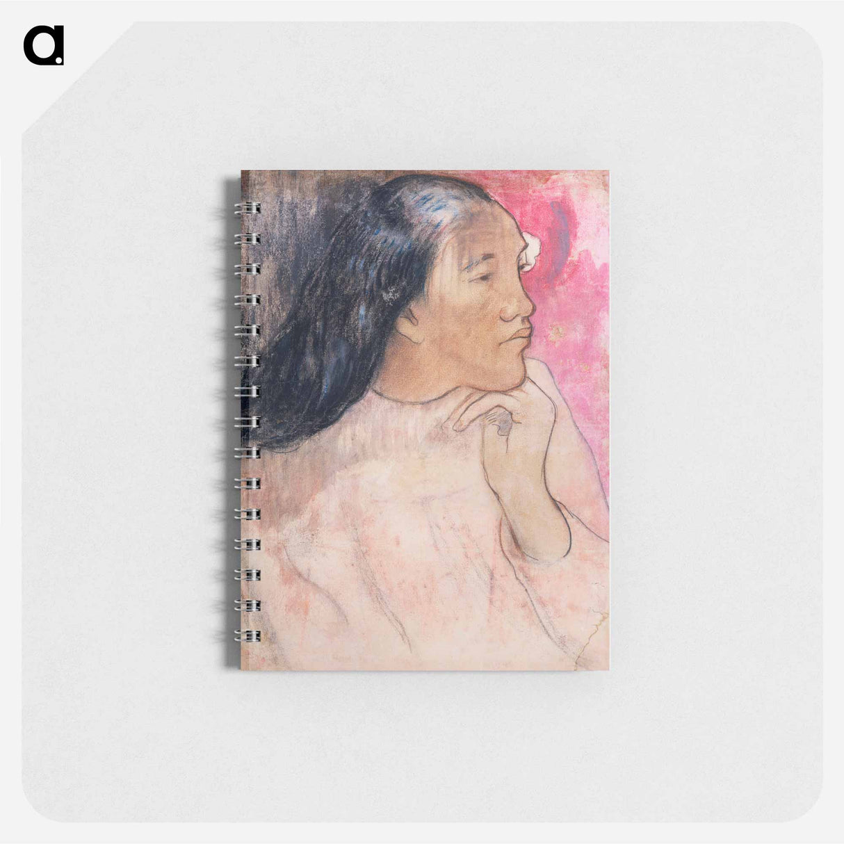 A Tahitian Woman with a Flower in Her Hair - ポール ゴーギャン Memo.