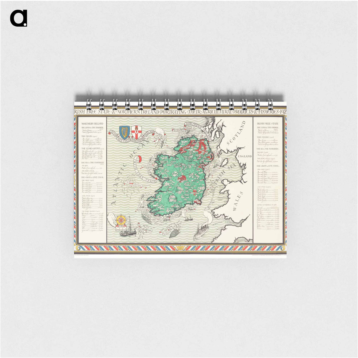 Irish Free State & Northern Ireland - アンティーク地図 Memo.