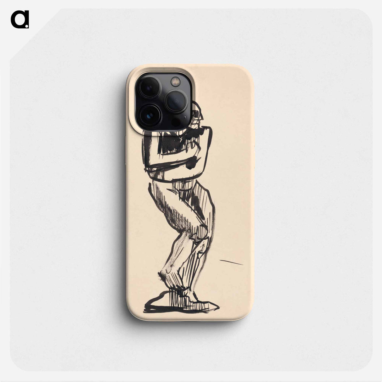 Study of a standing male nude - アーノルド ピーター ワイズ クビンチャン Phone Case.