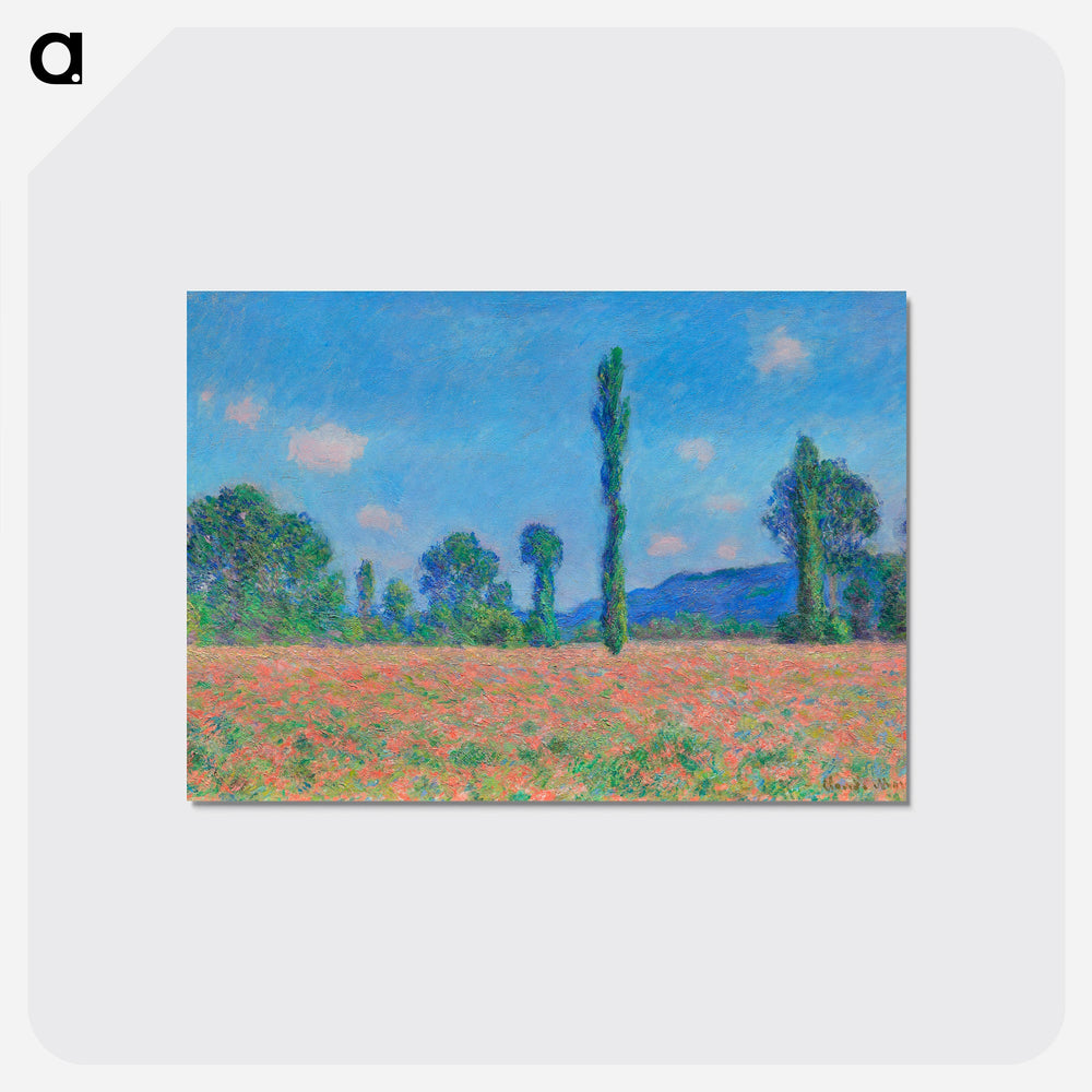 Poppy Field, Giverny - クロード モネ Postcard.