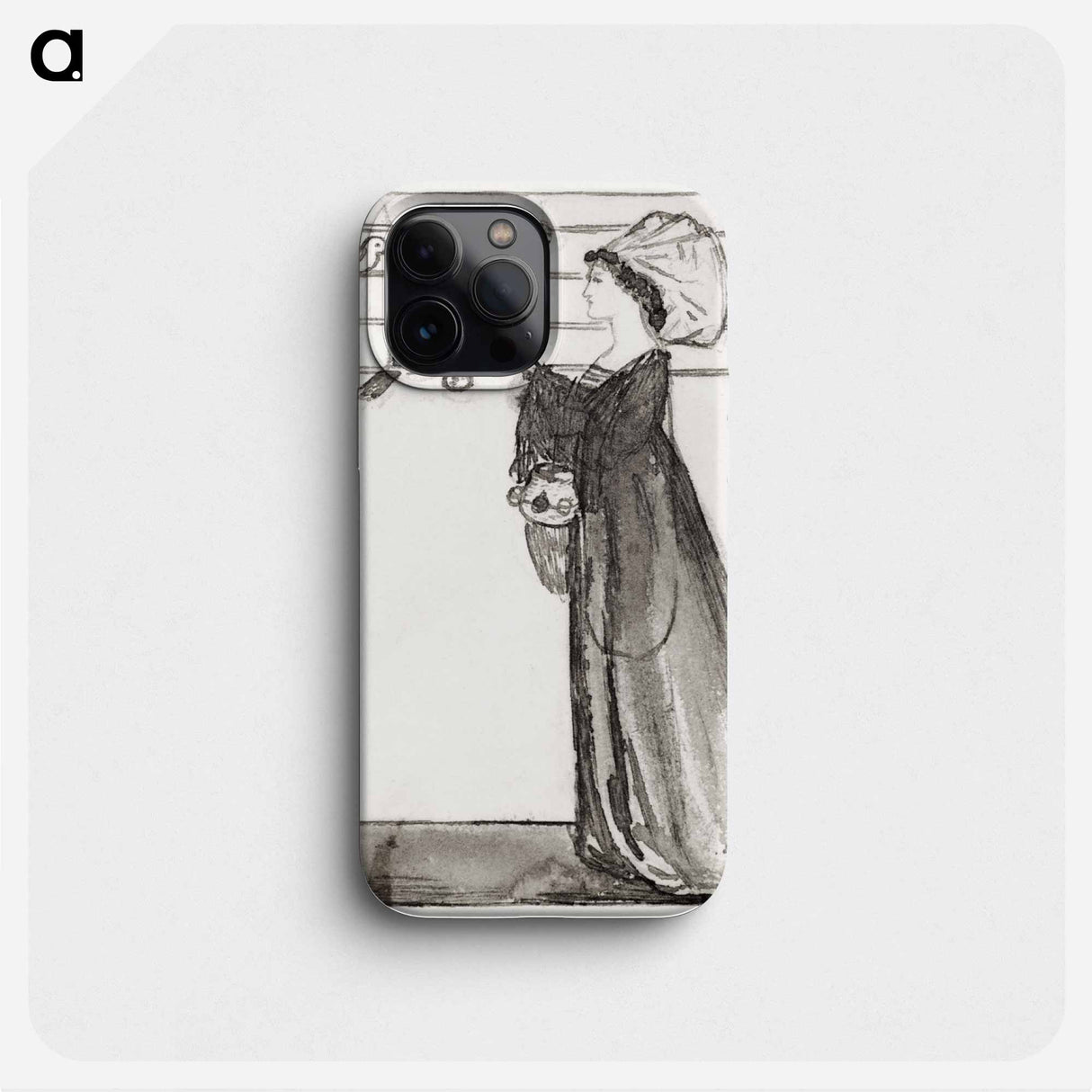 Ladies and Animals Sideboard - Good and Bad Animals - Study of a Lady Feeding Parrots - エドワード バーン ジョーンズ Phone Case.