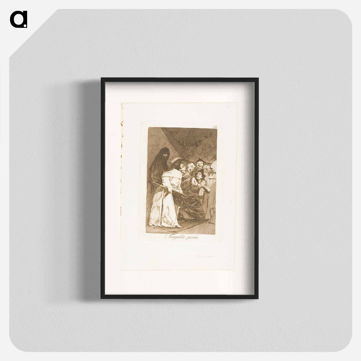 Swallow it, dog, plate 58 from Los Caprichos - Francisco de Goya Poster.