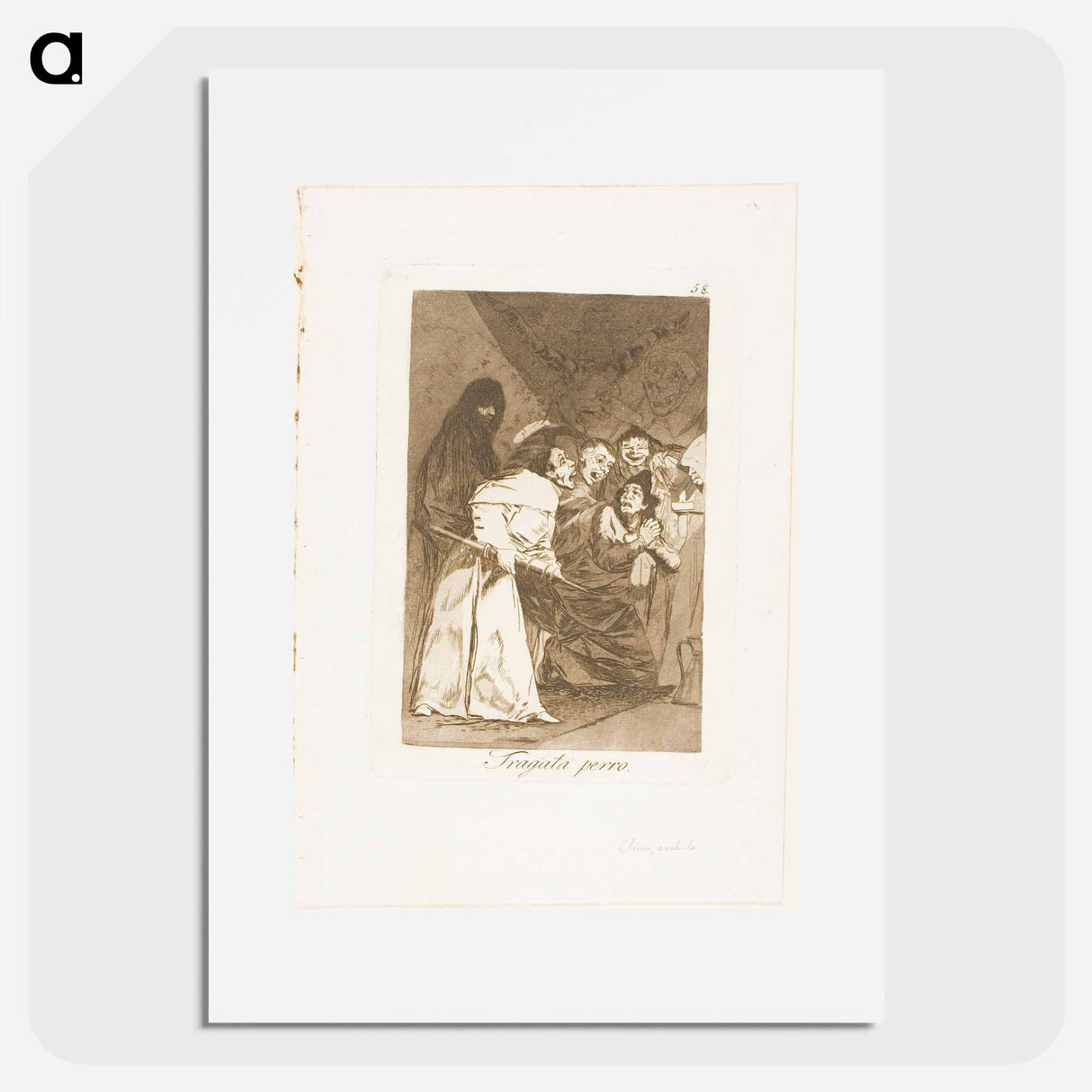 Swallow it, dog, plate 58 from Los Caprichos - Francisco de Goya Poster.