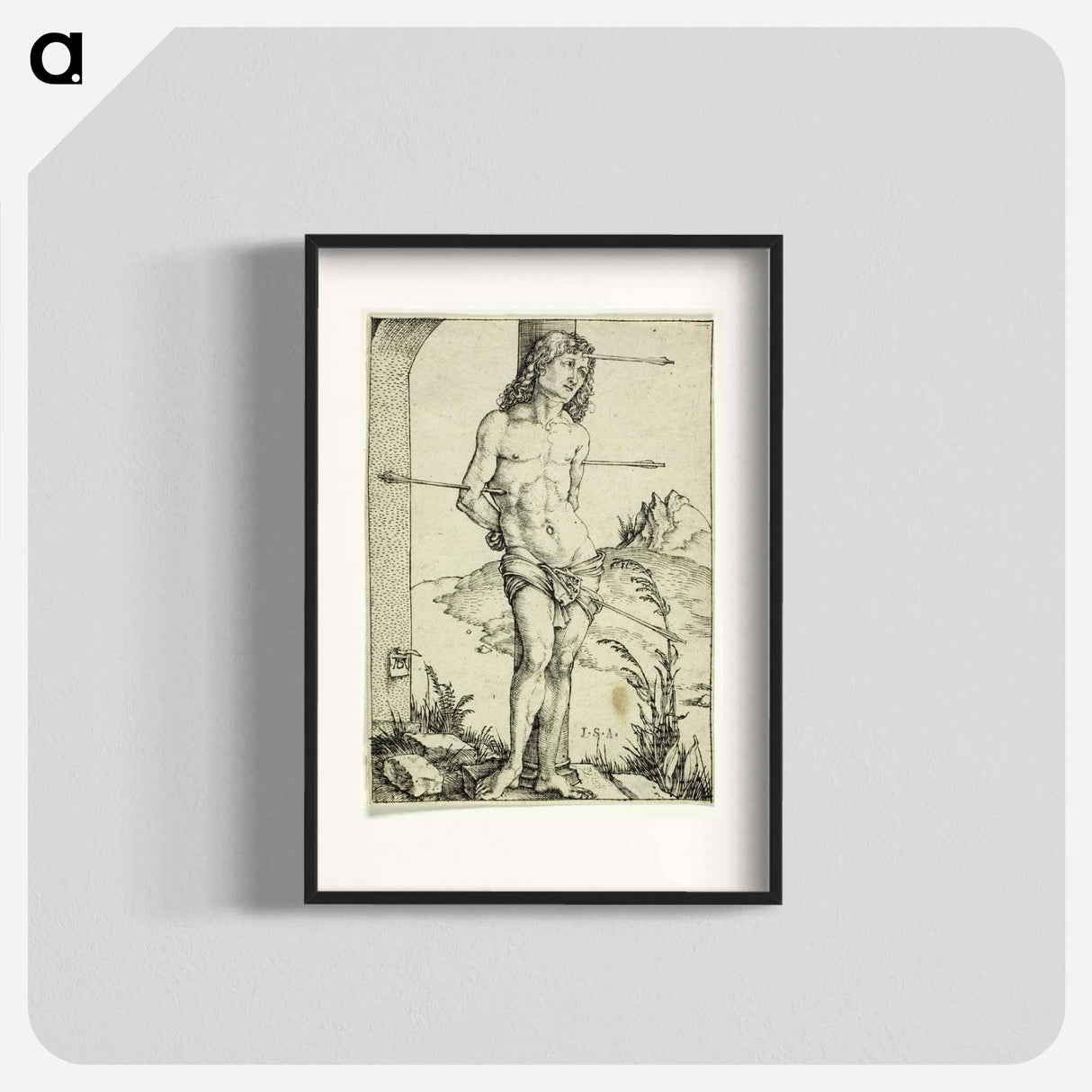 St. Sebastian at the Column - アルブレヒト デューラー Poster.