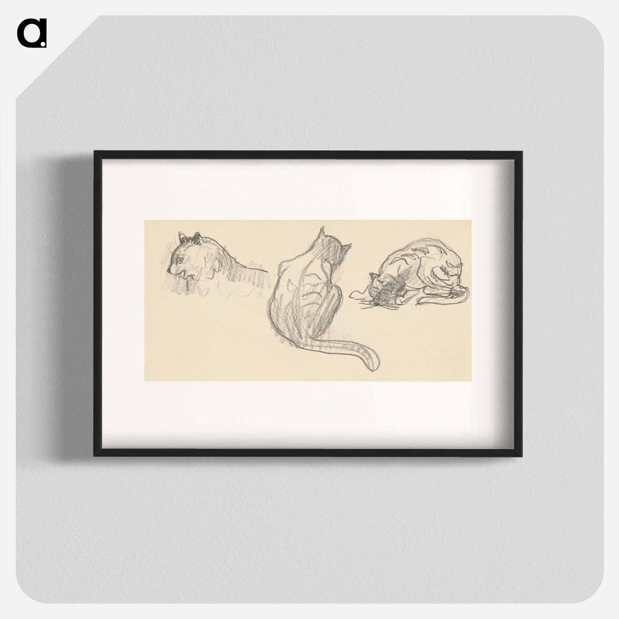 Sketchbook 19 sketches of cats - アーノルド ピーター ワイズ クビンチャン Poster.