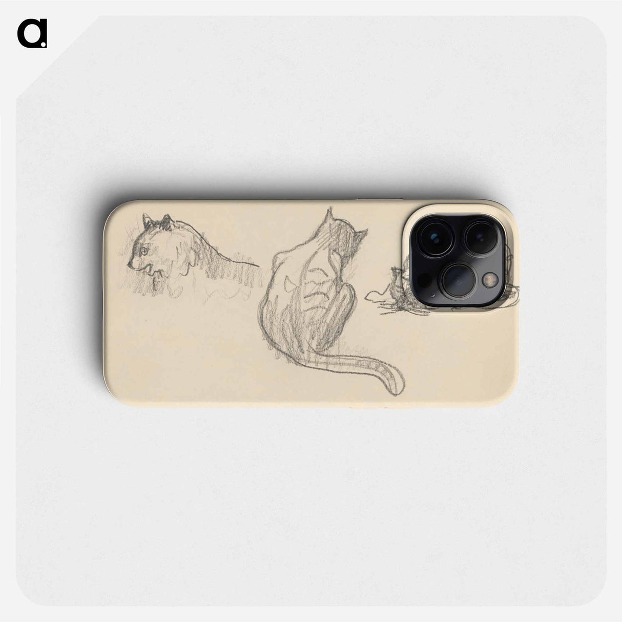 Sketchbook 19 sketches of cats - アーノルド ピーター ワイズ クビンチャン Phone Case.