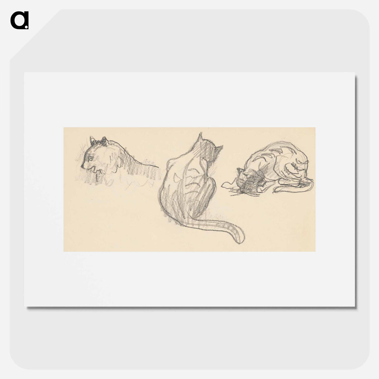 Sketchbook 19 sketches of cats - アーノルド ピーター ワイズ クビンチャン Poster.