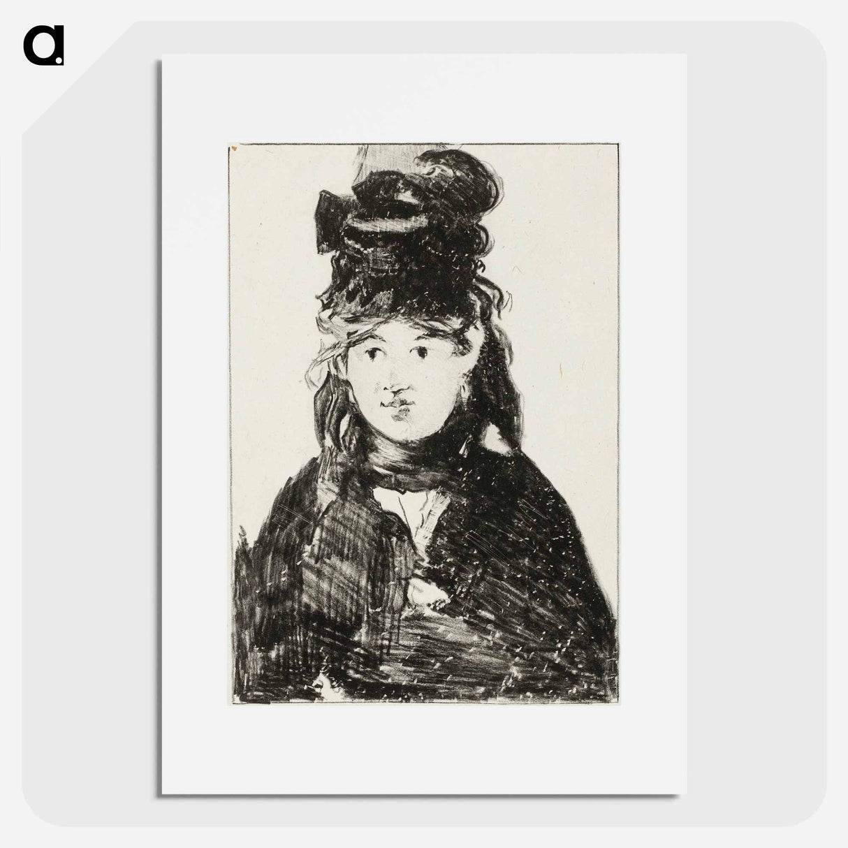 アートポスター-Berthe Morisot in Black - エドゥアール マネ Poster.