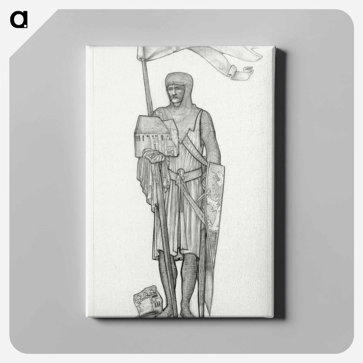 David of Scotland, Earl of Huntingdon - エドワード バーン ジョーンズ Canvas.