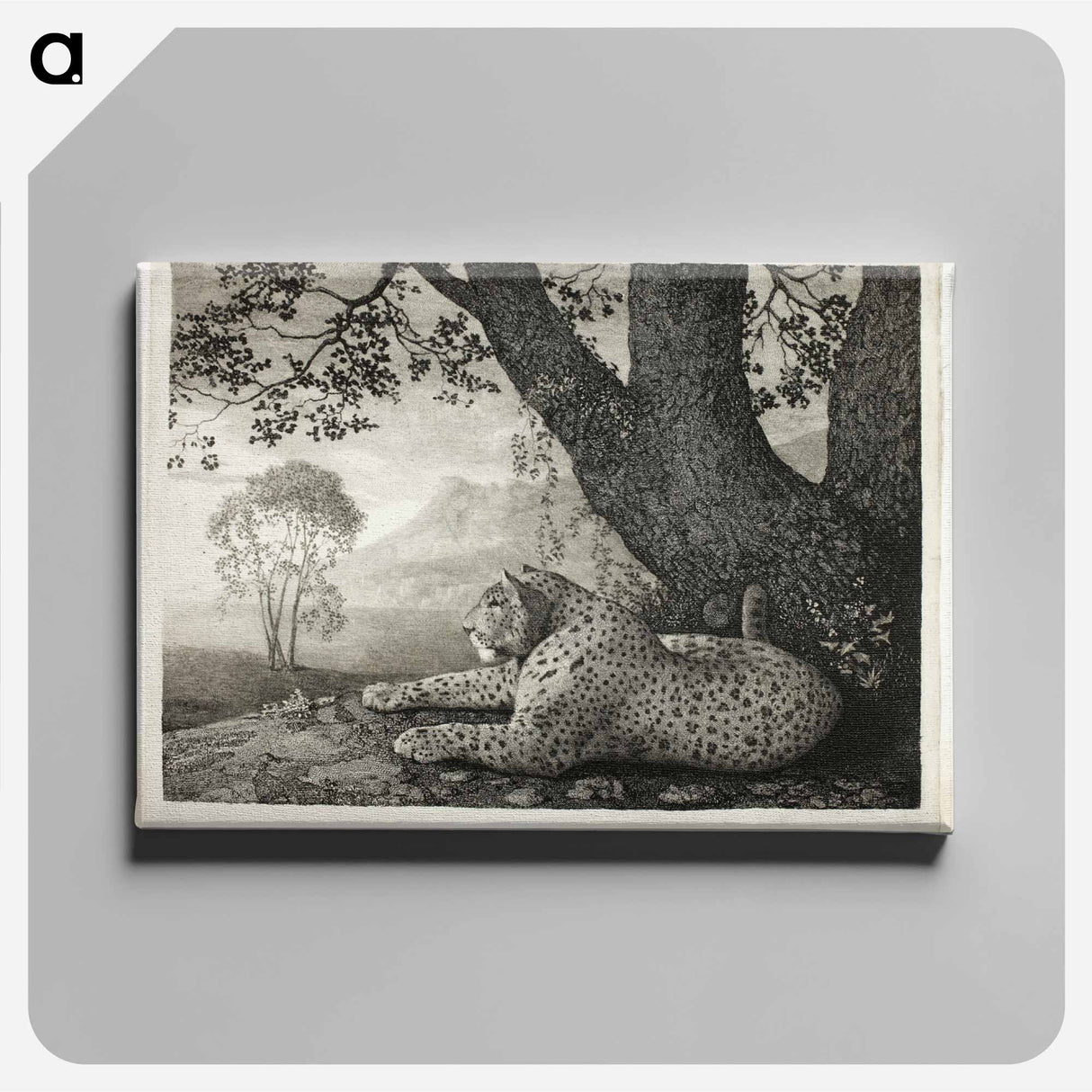 アートパネル-A Tyger (A Recumbent Leopard by a Tree)
- ジョージ スタッブス Canvas.
