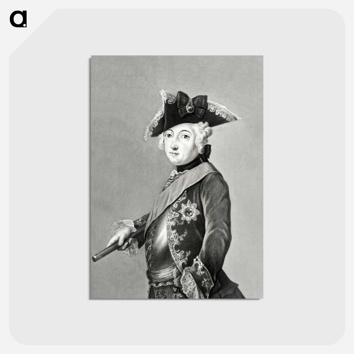 アートポストカード-Portrait of Friedrich Wilhelm III - ジャン ベルナール Postcard.