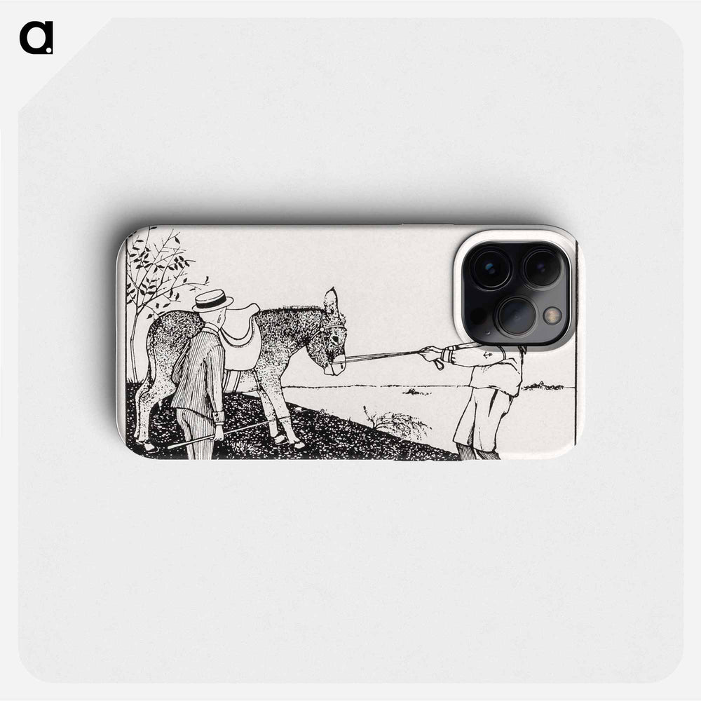 Two boys and a donkey - ユリー デ フラーハ Phone Case.