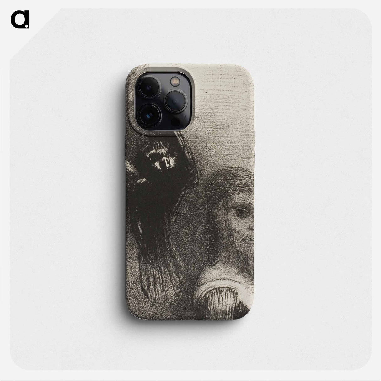 And a Large Bird, Descending From the Sky, Hurls Itself Against the Topmost Point of Her Hair - Odilon Redon Phone Case.