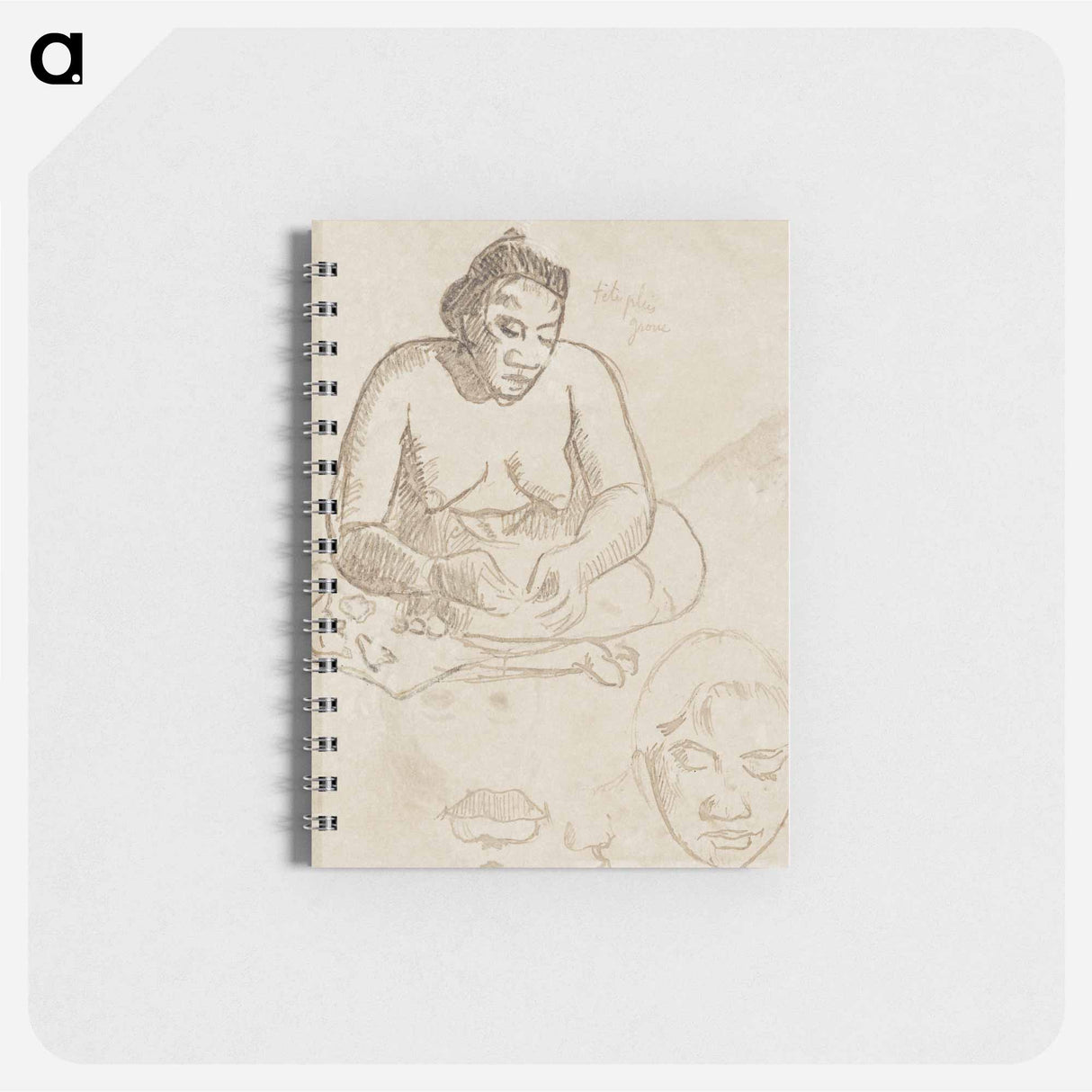 Seated Tahitian Woman (recto); Standing Tahitian Woman (verso) - ポール ゴーギャン Memo.