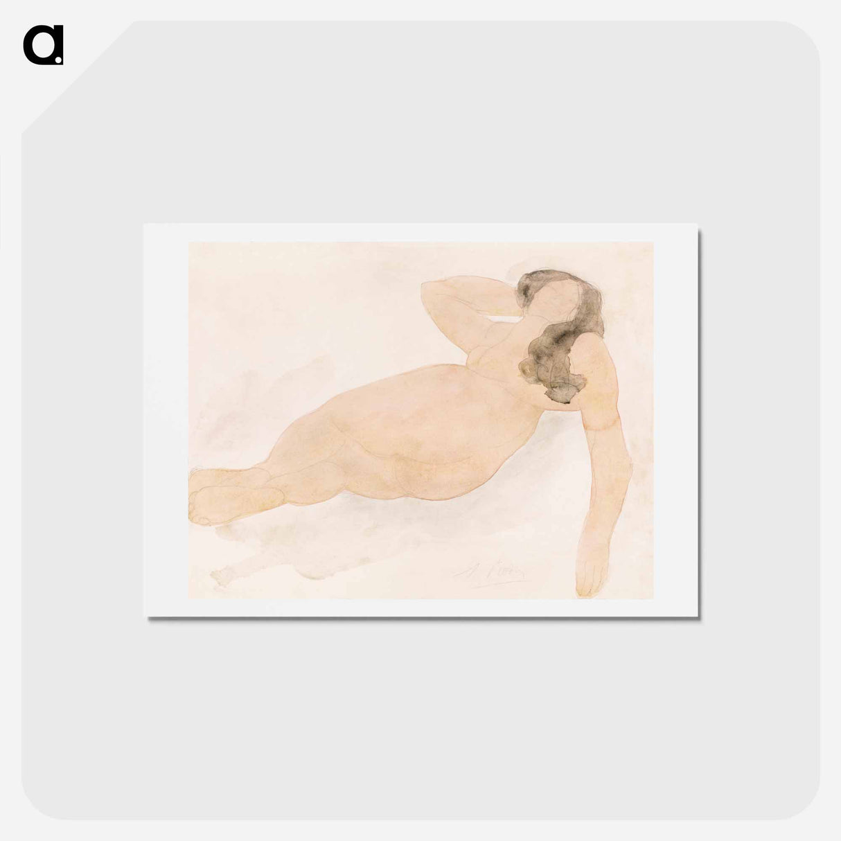 アートポストカード-Study of a Nude (lying on side)
- イェール大学アートギャラリー Postcard.