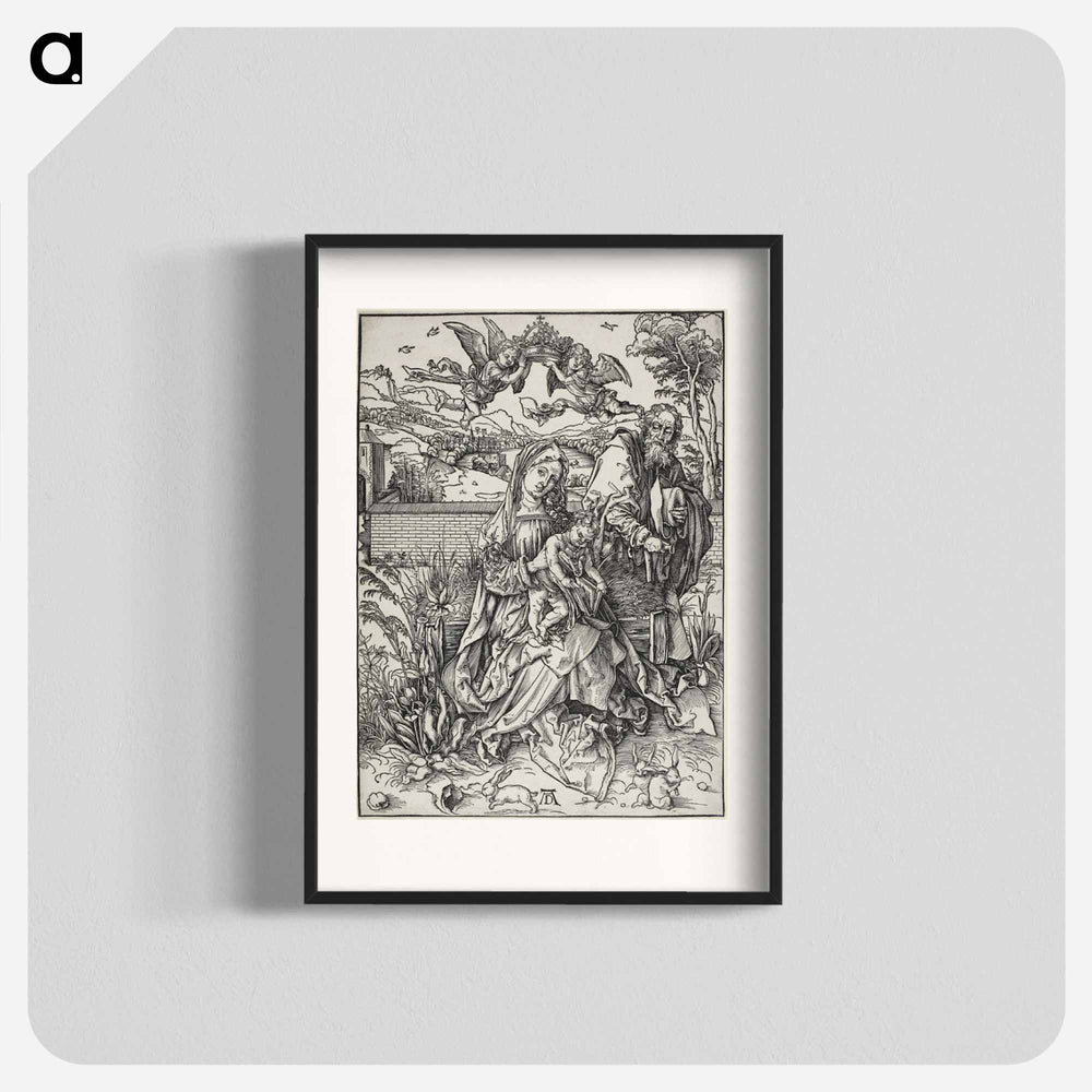The Holy Family with Three Hares - アルブレヒト デューラー Poster.