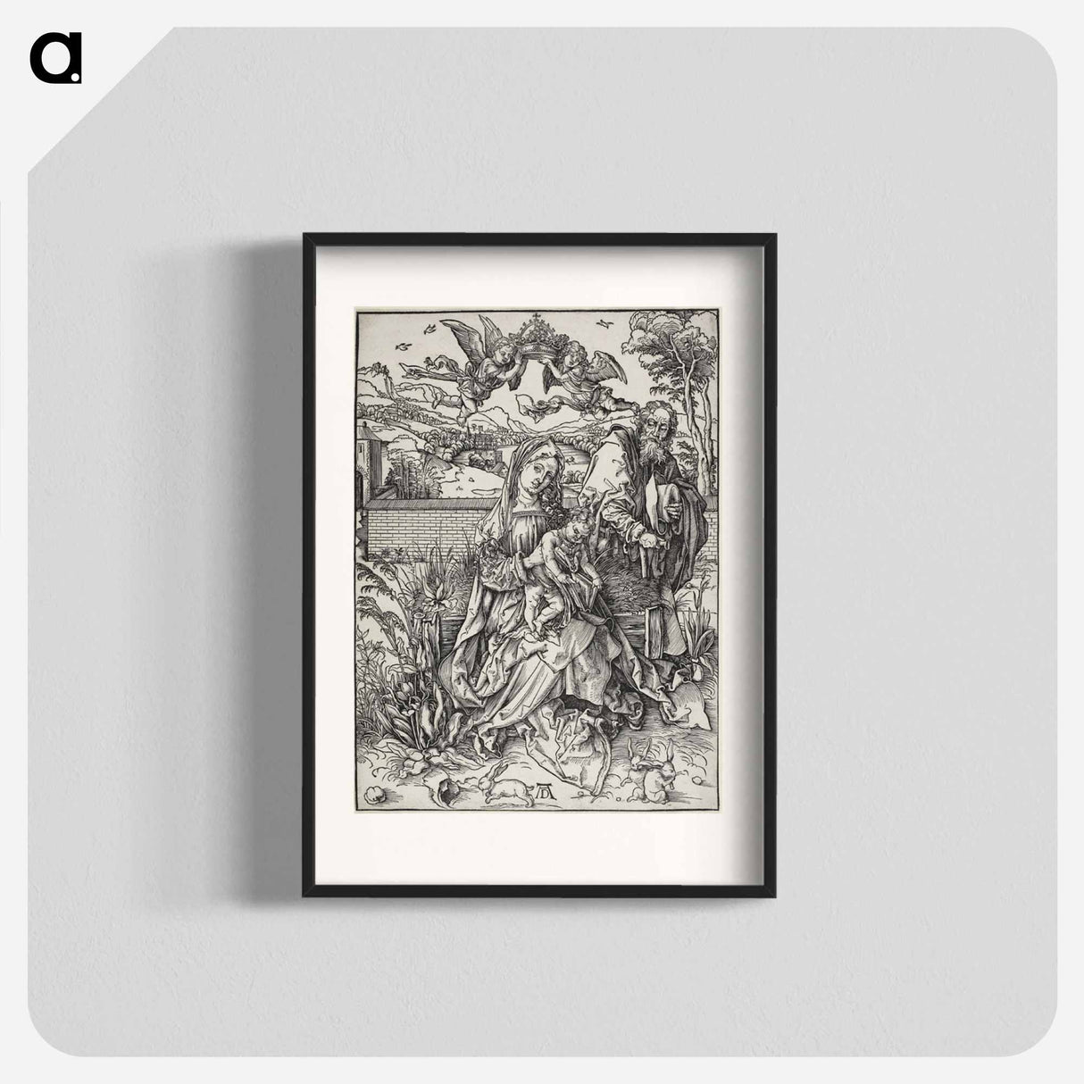 The Holy Family with Three Hares - アルブレヒト デューラー Poster.