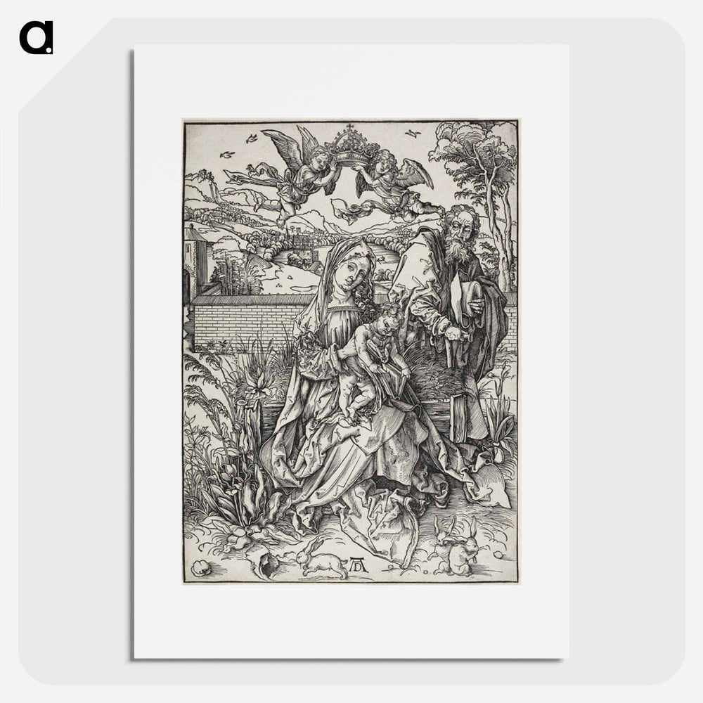 The Holy Family with Three Hares - アルブレヒト デューラー Poster.