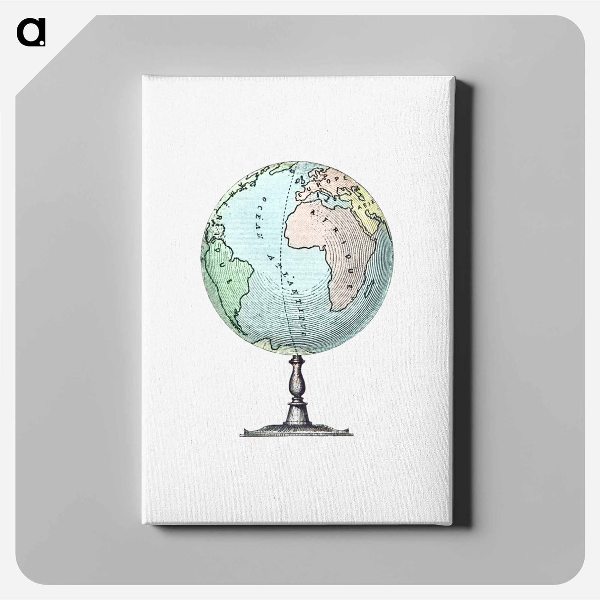 Vintage Victorian style atlas engraving - アンティーク地図 Canvas.