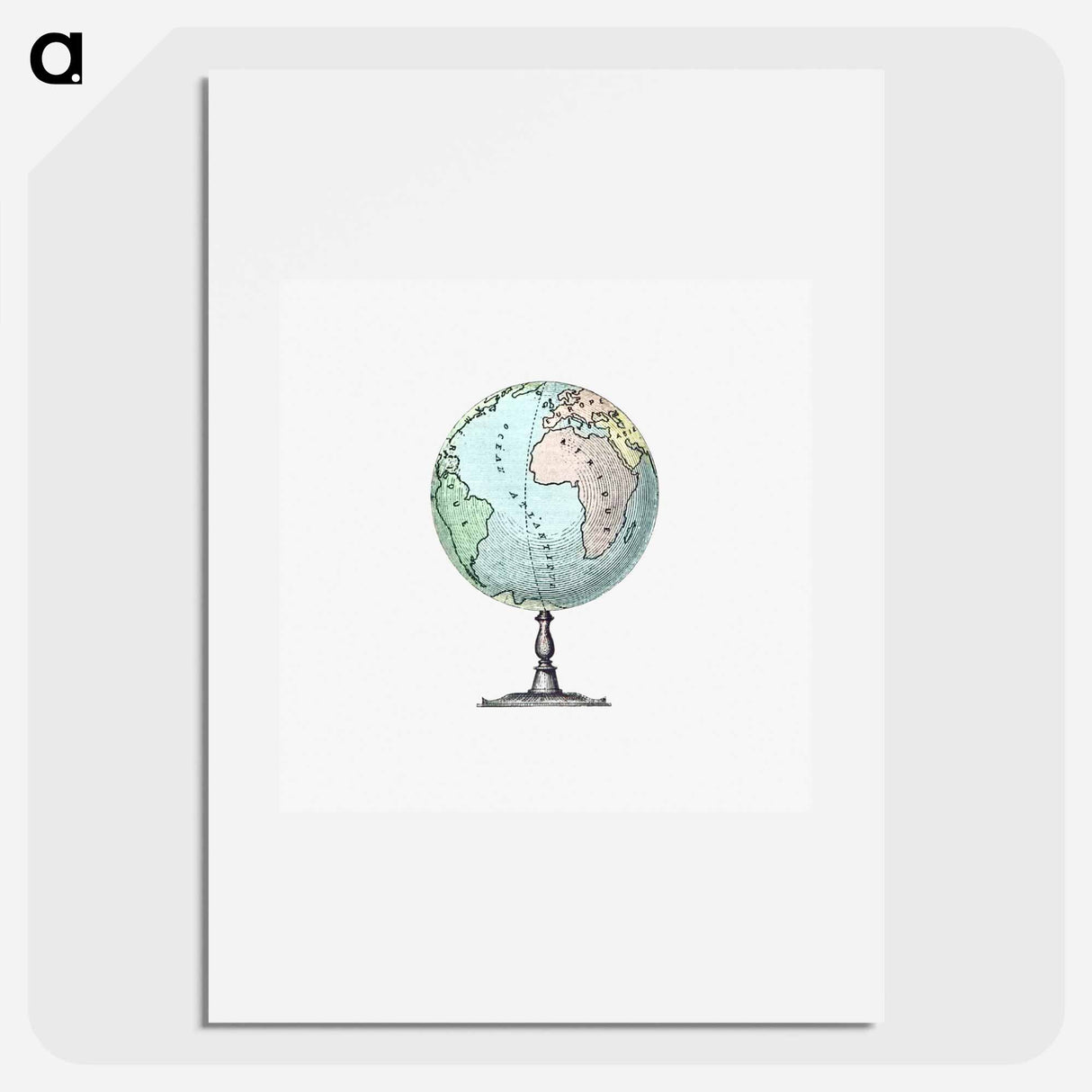 Vintage Victorian style atlas engraving - アンティーク地図 Poster.