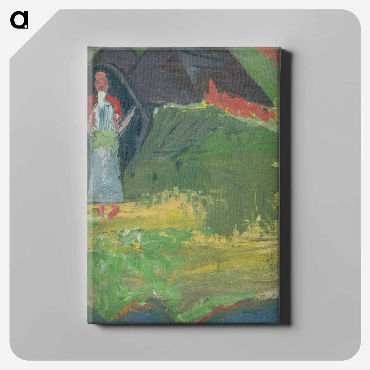 Girl in front of a shepherd's hut - アーノルド ピーター ワイズ クビンチャン Canvas.