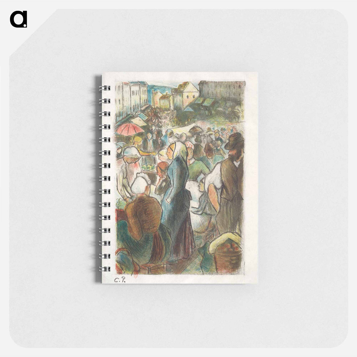 The Market at Gisors: Rue Cappeville - カミーユ ピサロ Memo.