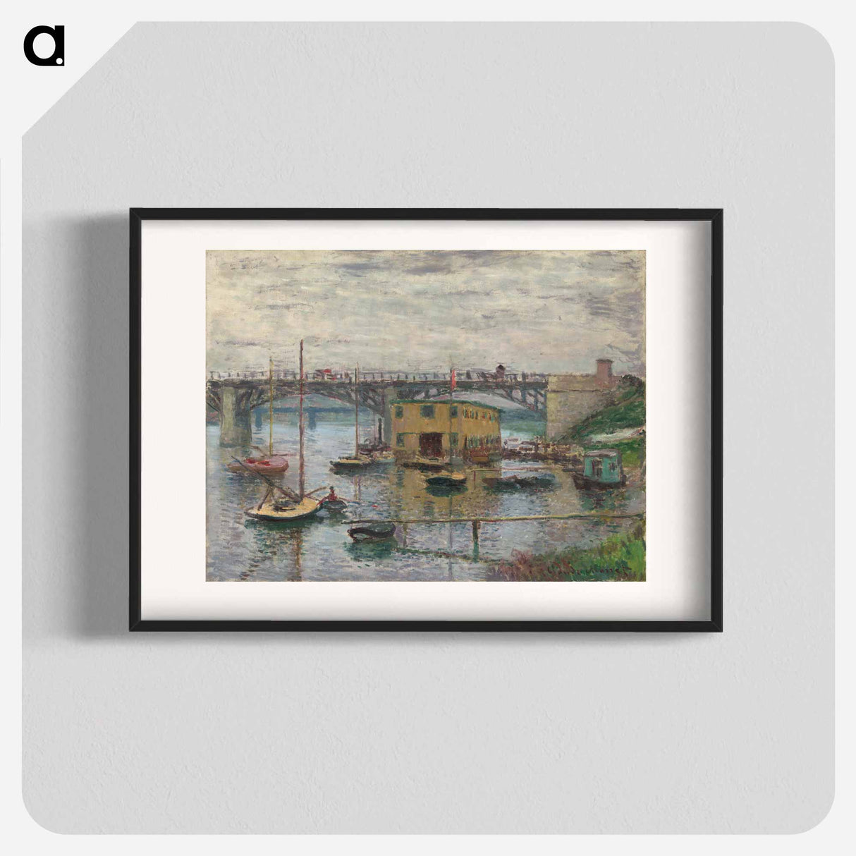 アートポスター-Bridge at Argenteuil on a Gray Day - クロード モネ Poster.