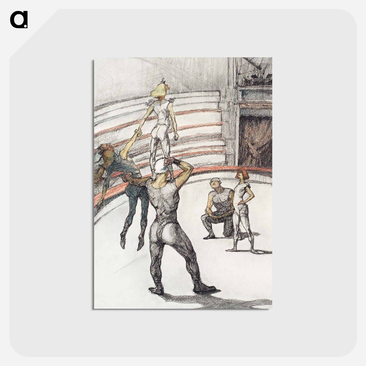 アートポストカード-Travail de Tapis - アンリ ド トゥールーズ ロートレック Postcard.