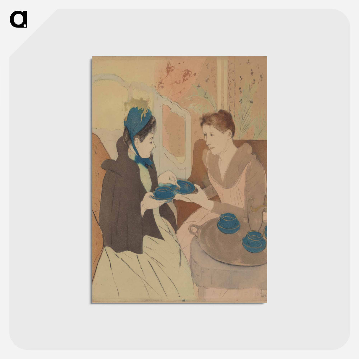 アートポストカード-Afternoon Tea Party - メアリー カサット Postcard.