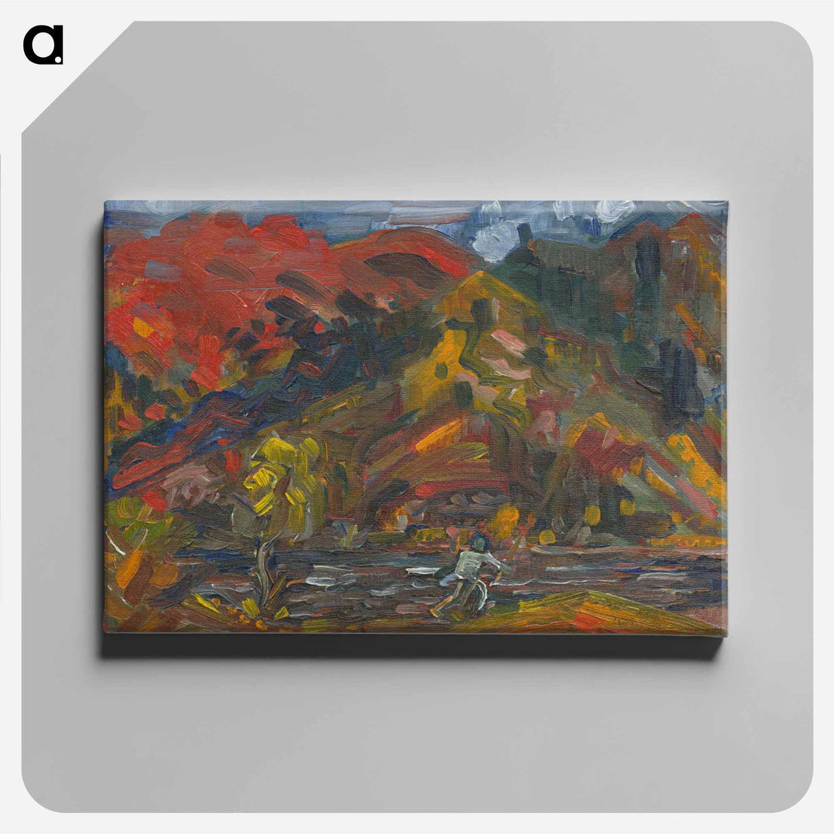 Man on the river bank - アーノルド ピーター ワイズ クビンチャン Canvas.