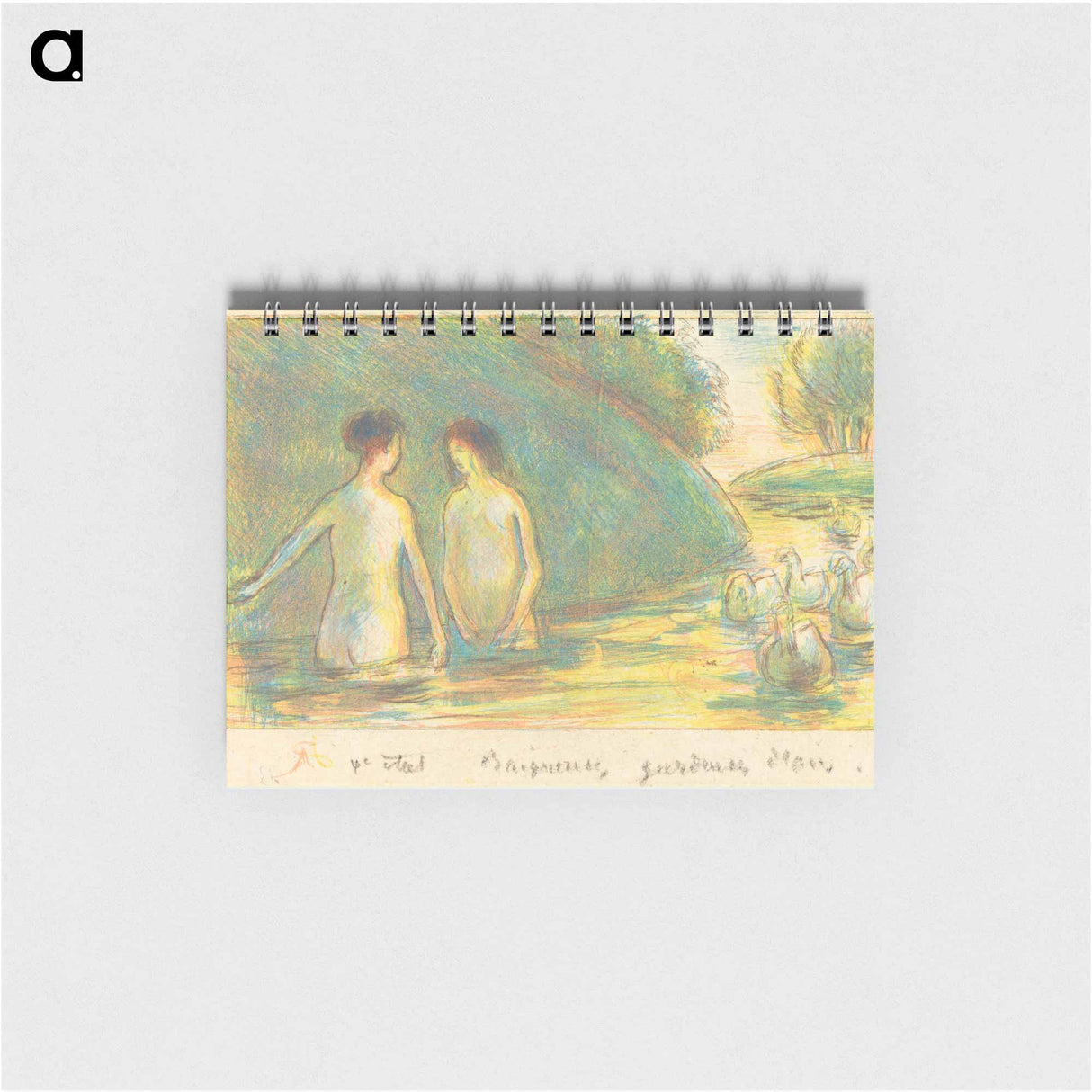 Baigneuses, gardeuses d'oies - カミーユ ピサロ Memo.