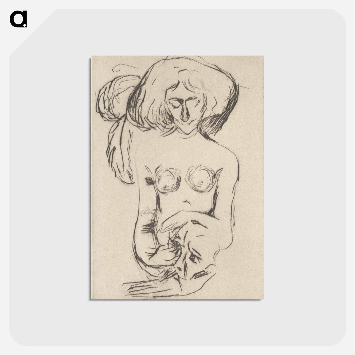 Cruelty - エドヴァルド ムンク Postcard.