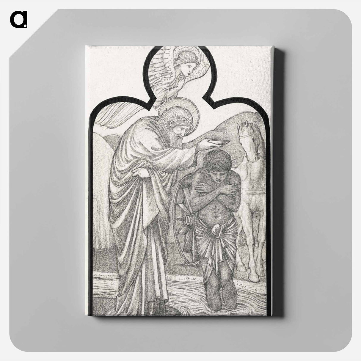 Saint Philip Baptising the Eunuch - エドワード バーン ジョーンズ Canvas.