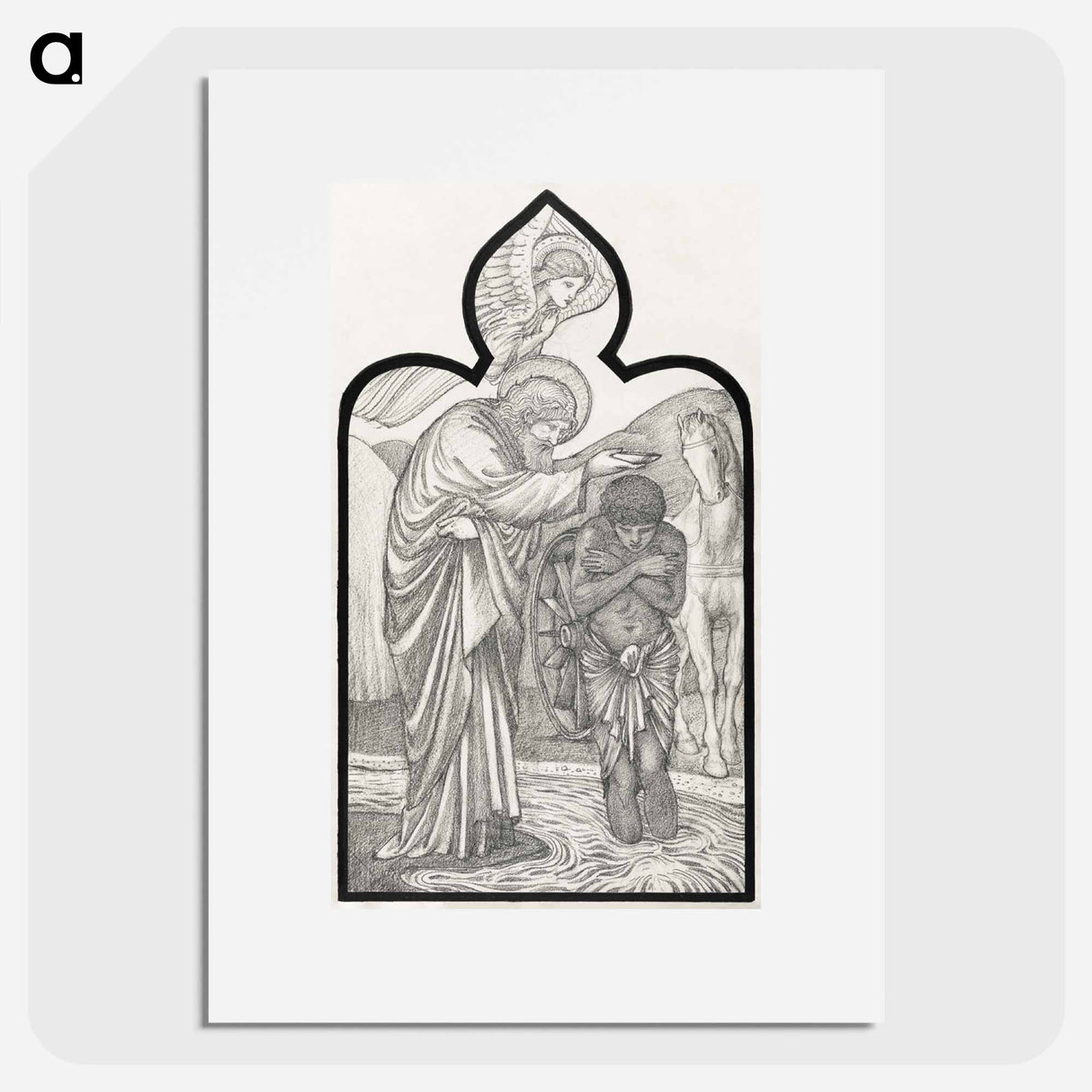 Saint Philip Baptising the Eunuch - エドワード バーン ジョーンズ Poster.