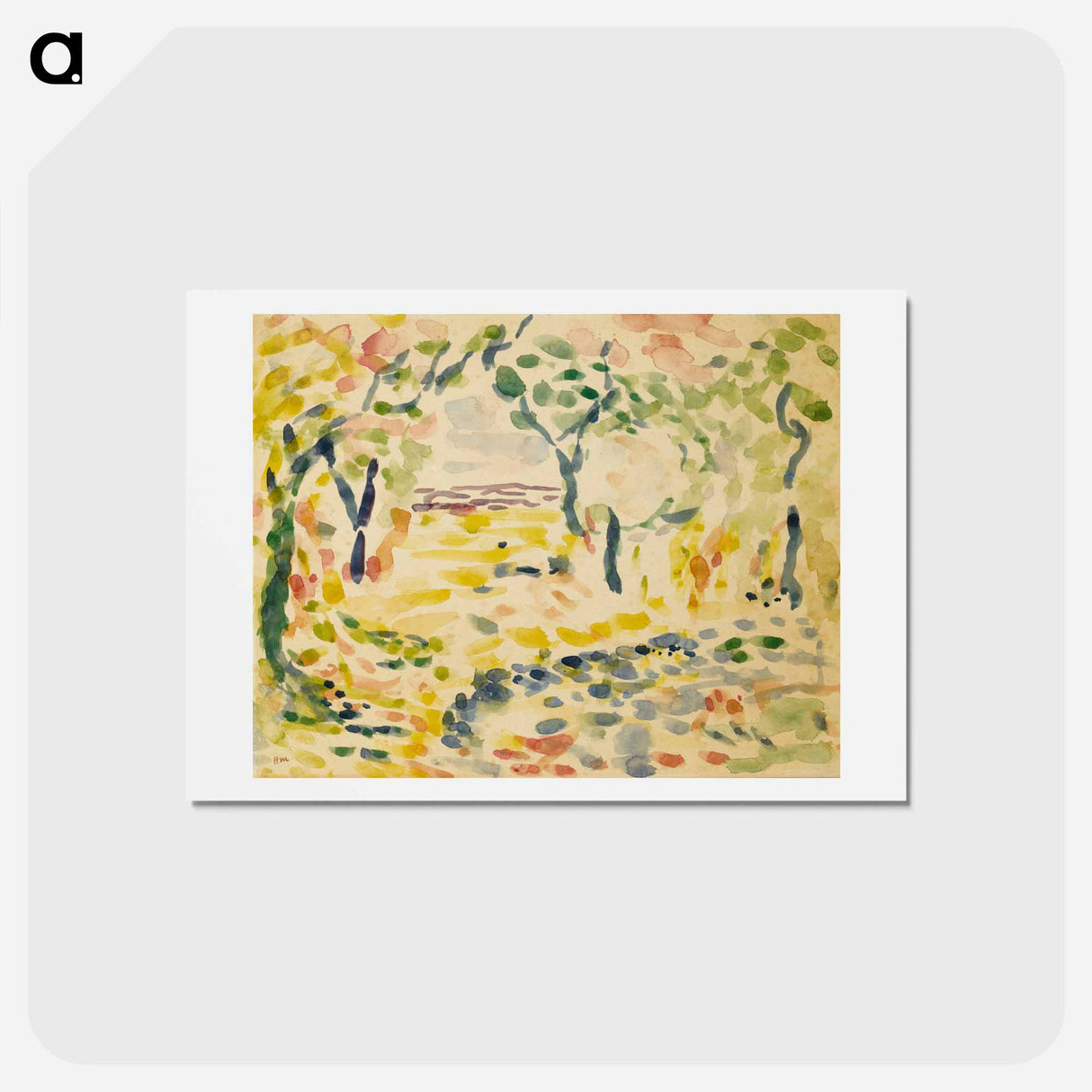 アートポストカード-Étude Pour 'Le Bonheur De Vivre - アンリ マティス Postcard.