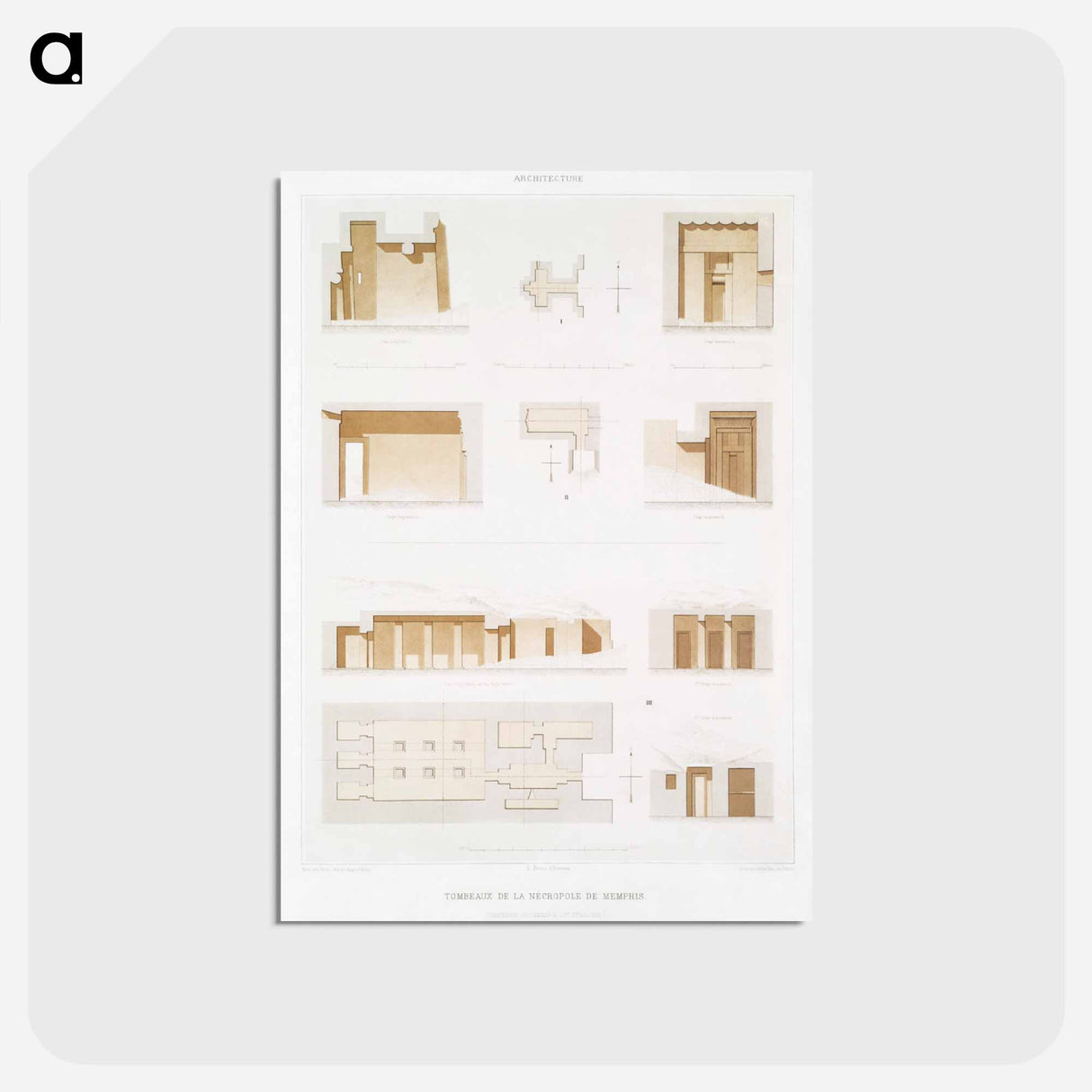 アートポストカード-Tombs of Memphite Necropolis
- エジプト美術史 Postcard.